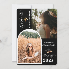 2025 シニア発表カード - ミニマルな卒業 招待状