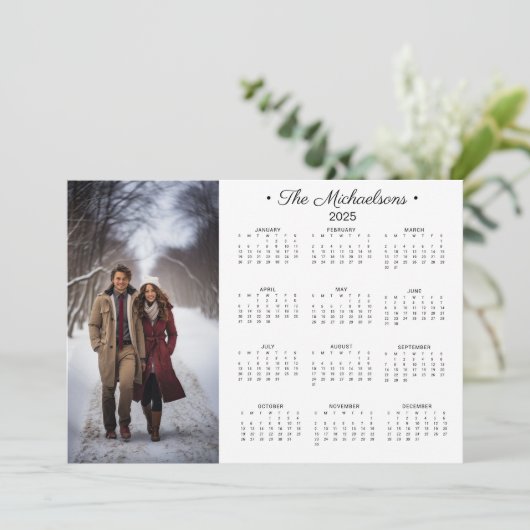2025 シンプル写真カレンダー シーズンカード (スタンド正面)