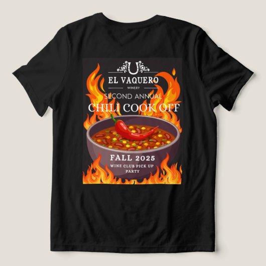 2025 チリ料理コンテスト Tシャツ 女性用 (デザイン裏面)
