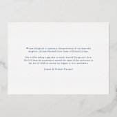 2025 ネイビー シルバー 卒業発表 カード (裏面)