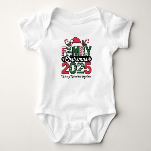2025 ファミリークリスマス ベビーボディスーツ (正面)