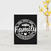 2025 ファミリー 感謝祭 私の部族 ターキー 感謝 カード (黄色い花)