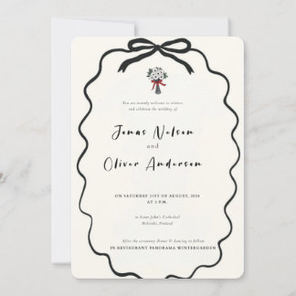 2025 ミニマル招待状 招待状