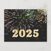 2025,新年おめでとう!ホリデーファイアワーククリスメリーム ポストカード (正面)