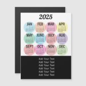 2025 – 月カラフルカレンダー (正面/裏面)