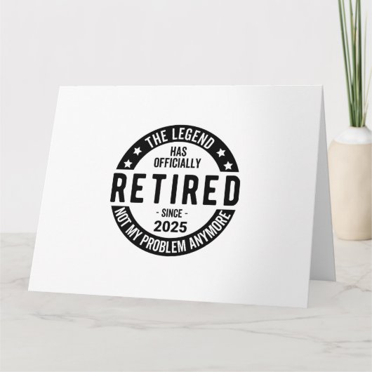 2025 退職したNot My Problem – 退職 カード (正面)