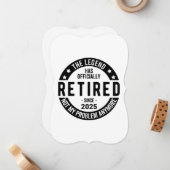 2025 退職したNot My Problem – 退職 ノートカード (正面/裏面インサイチュ)