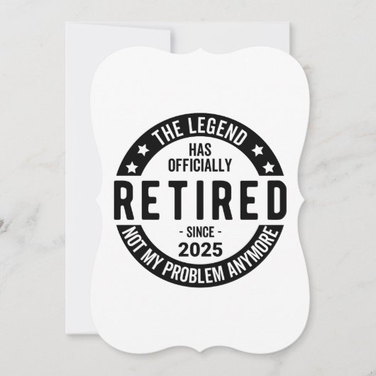 2025 退職したNot My Problem – 退職 ノートカード (正面)