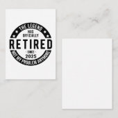 2025 退職したNot My Problem – 退職 ノートカード (正面/裏面)