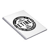 2025 退職したNot My Problem – 退職 ノートブック (右側)