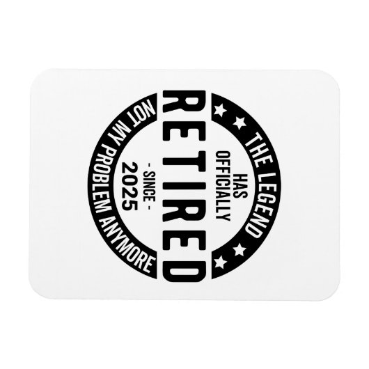 2025 退職したNot My Problem – 退職 マグネット (横)