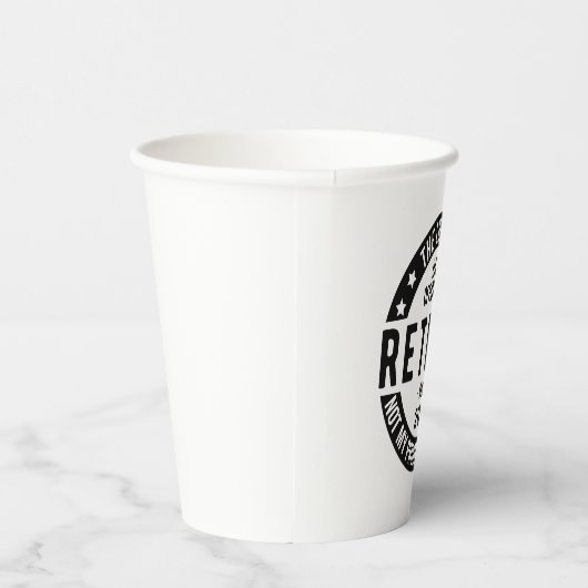 2025 退職したNot My Problem – 退職 紙コップ (右)