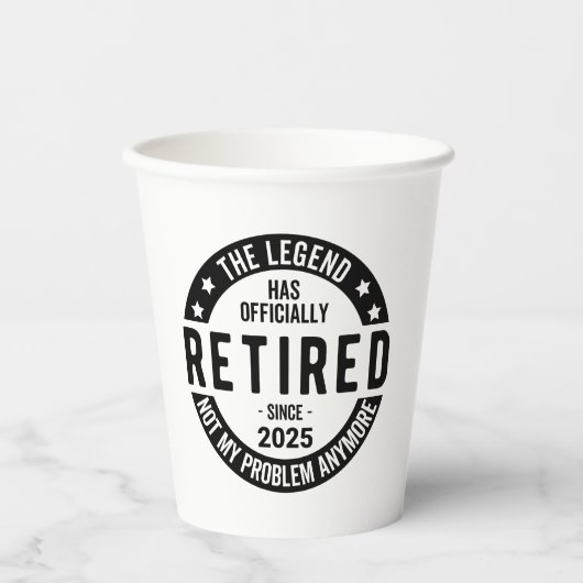 2025 退職したNot My Problem – 退職 紙コップ (正面)