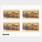 2025 100 Centigram Gold Aurum Texas The Alamo  長方形シール (シート)