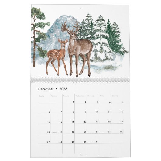 「2025 12か月カレンダ – スタイリッシュおよび機能 カレンダー (12月 2026)