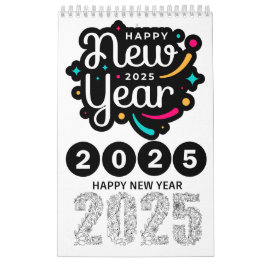 「2025 12か月カレンダ – スタイリッシュおよび機能Y カレンダー