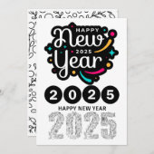 「2025 12か月カレンダ – スタイリッシュおよび機能Y シーズンカード (正面/裏面)