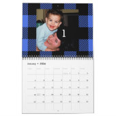 2025 12自分の写真カレンダー水牛チェック カレンダー (1月 2026)