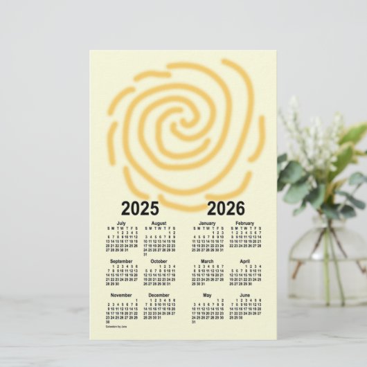 2025-2026サニー日学校の年カレンダーby Janz 便箋 (スタンド正面)