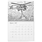 2025/2026年アクションカラー消防士 カレンダー (2月 2027)