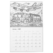 2025/2026年アクションカラー消防士 カレンダー (1月 2027)