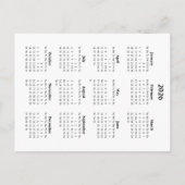 2025 - 2026年カレンダー ポストカード (裏面)