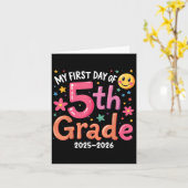 2025-2026年5年生の最初の日，新学期 カード (黄色い花)