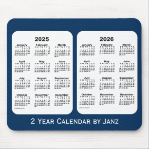 2025-2026警察箱の青Janz著2年のカレンダー マウスパッド