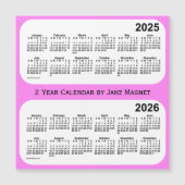 2025-2026 Violet 2年カレンダーby Janz Magnet (正面)