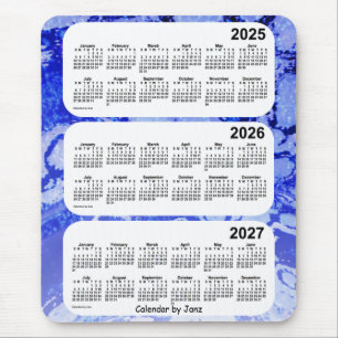 2025-2027青い銀河系Janz著3年のカレンダー マウスパッド