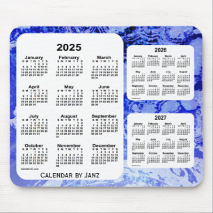 2025-2027青い銀河系Janz著3年のカレンダー マウスパッド