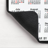 2025-2027黒3年休日カレンダー(by Janz) マウスパッド (コーナー)