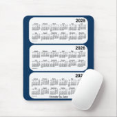 2025-2027 Police Box Blue 3 Year Calendar by Janz マウスパッド (マウス)