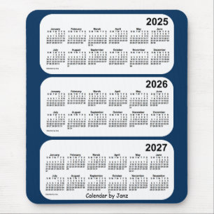 2025-2027 Police Box Blue 3 Year Calendar by Janz マウスパッド