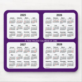 2025-2028パープルホリデーカレンダーby Janz マウスパッド