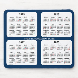 2025-2028 Police Box Blue Holiday Calendar by Janz マウスパッド