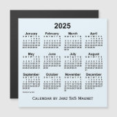 2025 Alice Blue Calendar by Janz 5x5マグネット (正面/裏面)