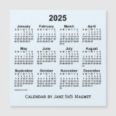 2025 Alice Blue Calendar by Janz 5x5マグネット (正面)