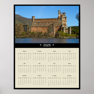2025 Bannerman Island Castle Wall Calendarポスター ポスター
