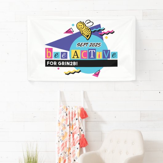 2025 Bee Active for GRIN2B banner 横断幕 (インサイチュ)
