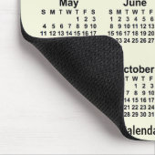 2025 Beige Calendar by Janz Mouse pad マウスパッド (コーナー)