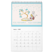 2025 BirthStone Calendario カレンダー (3月 2027)