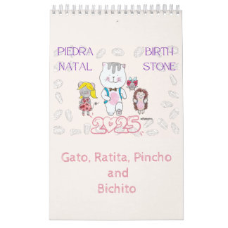 2025 BirthStone Calendario カレンダー