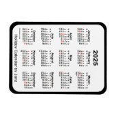 2025 Black Holiday Calendar by Janz Magnet マグネット (横)