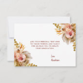 2025 Bohoフローラカスタム写真卒業ありがとう サンキューカード (裏面)