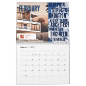 2025 Builders & Architects Branded カレンダー (2月 2027)