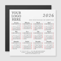 2025 Business Calendar Magnet Companyロゴシンプル
