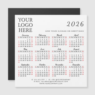 2025 Business Calendar Magnet Companyロゴシンプル