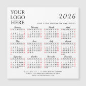 2025 Business Calendar Magnet Companyロゴシンプル (正面)