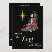 2025 Calendar Advent Await the Lord Christmas シーズンカード (正面/裏面)